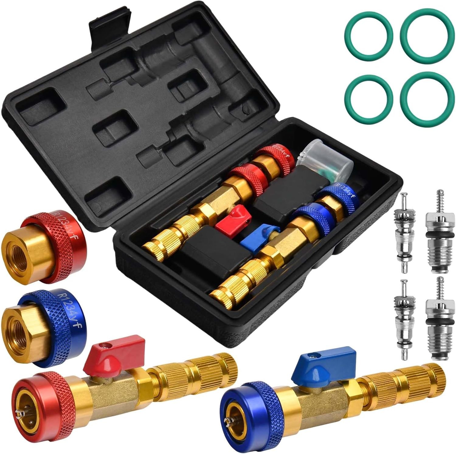 AC Valve Core Removal Tool, R134a R1234yf R22 High Low Pressure Valve Core Quick