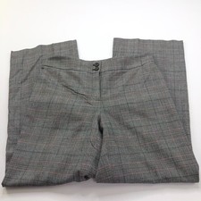 Talbots Heritage Wide Leg 4 (Fit 30W 29L) Mid Rise Wool Blend Dress Pants Plaid