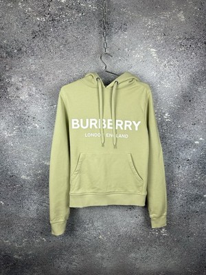 Burberry London Men s Big Logo Hoodie Lime Light Green Sz XS