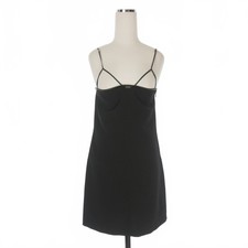 Abito Cami Dsquared2 23AW Icon Bordo in Pelle Nero Taglia 38