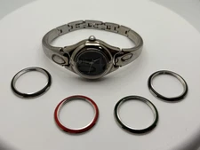 Anne Klein II Watch Womens Silver Tone with Multi-Bezels (rings). Needs Battery