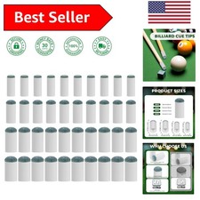 40-Pcs Snooker  Pool Cue Tips: No Glue Needed, Assorted Sizes for All Players