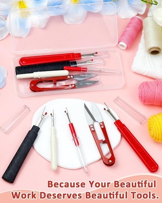 Seam Rippers for Sewing 2 Big and 2 Small Stitch Remover Tools,with Thread Snips