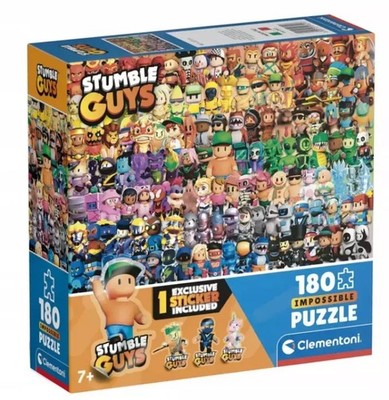 PUZZLE 180 EL. IMPOSSIBLE STUMBLE GUYS CLEMENT 29321 - Clementoni