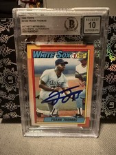 Frank Thomas Signed 1990 Topps RC 414 Chicago White Sox Auto GM 10 Beckett