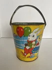 Vintage J. Chein Tin Litho Sand Pail, On The Boardwalk