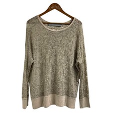 Raquel Allegra Lace Top Beige Semi Sheer Size 1