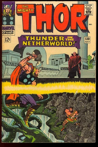 Thor #130 Very Nice Silver Age Superhero Vintage Marvel Comic 1966 FN-VF