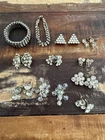 Vintage Rhinestone Costume Jewelry Lot Expansion Bracelets & Earrings