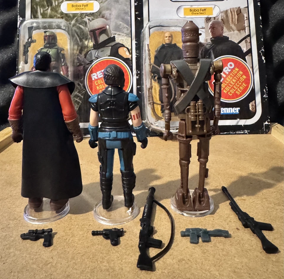 Colección Retro Cara Dune IG-11 Greef Karga Suelta + Boba Fett Morak Dune Foto 3 de 4