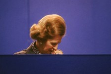 British Prime Minister Margaret Thatcher at Conservative Party con- Old Photo
