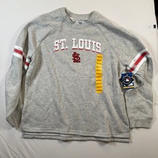 MLB St. Louis Men's Grey Medium Crewneck Sweatshirt Vintage Style