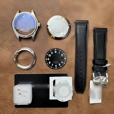 DIY 40mm Case Leather Strap For Watch ETA 2824 Movement
