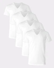 Hanes 4-Pack V-Neck T-Shirt Undershirt Short Sleeve Ultimate Men's Comfort Fit