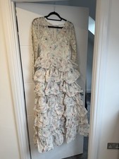 Zimmermann Statement Floral Dress Ruffle Skirt & Embroidered Top Size 1 / Small