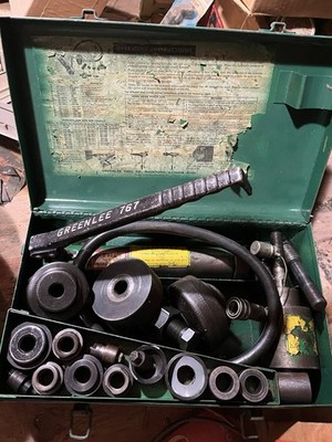 greenlee 767 hydraulic hand pump knockout punch set