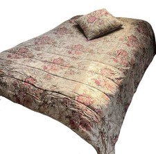 Ralph Lauren Vintage Guinevere Floral Full/Queen Comforter With Sham Pillow