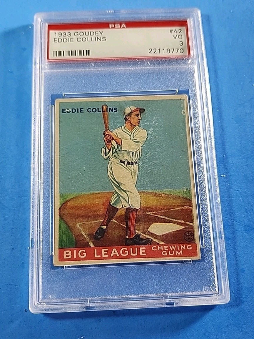 1933 GOUDEY BASEBALL #42 EDDIE COLLINS  PSA 3