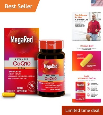 Advanced CoQ10 200mg - Heart Health & Energy Support | 30 Fast-Release Capsules