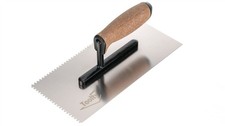Toolty 270mm Notched Trowel Cork Handle & Aluminium Foot Stainless Steel