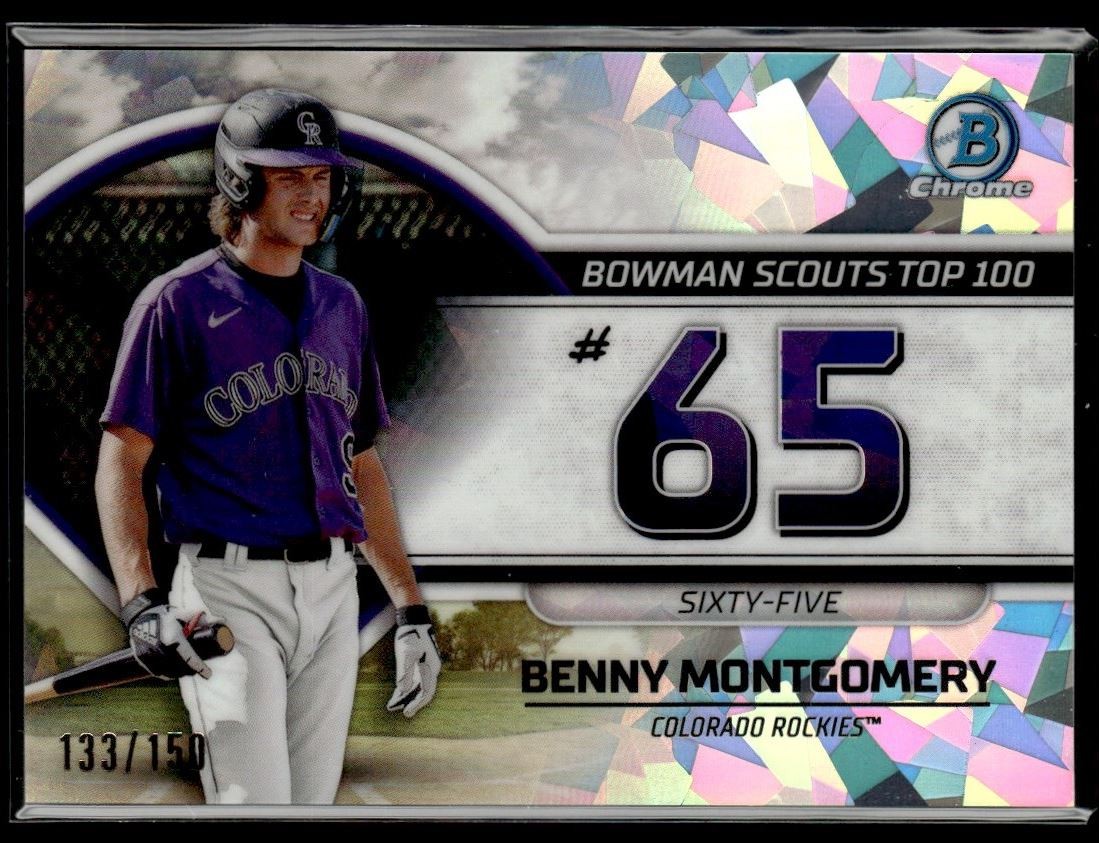2023 Bowman Chrome Top 100 Atomic Benny Montgomery /150 Rockies #BTP-65