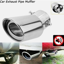 Car Exhaust Pipe Tip Rear Tail Muffler Chrome Stainless Accessories Universal
