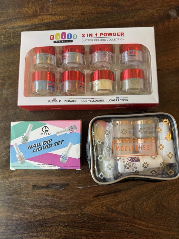 Healthy  Nail Dip 3 Sets Powder - Liquid - Glitter - All You Need!NIB Never Used