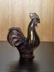 Fenton Rooster Carnival Glass almost 3 inches tall Figurine Iridescent