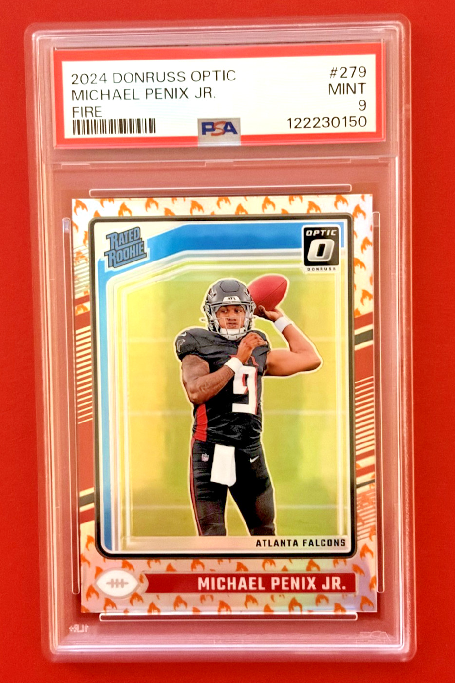 2024 Panini Donruss Optic - Rated Rookie Michael Penix Jr. #279 Fire Prizm (RC)