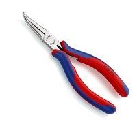 Knipex Elektronik-Greifzange 145Mm Flach-Runde Lange Backen, Gebogen