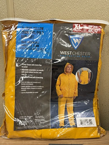 Westchester Protective Gear 3-Piece Yellow 35mm PVC/Poly Rain Suit XL 44035-XL - product listing photo