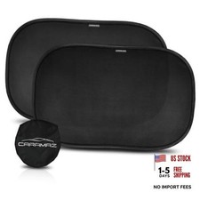 CARAMAZ Baby Car Window Shade - UV-Protection - 2 Pack - Black