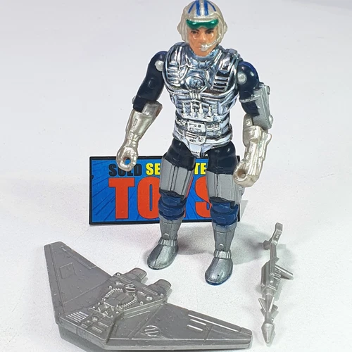 Vtg Captain Power MAJOR HAWK MASTERSON figure B 100% COMPLETE original Mattel 4"