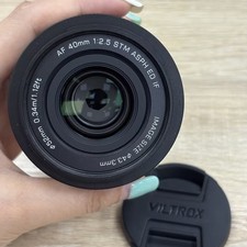 Viltrox 40mm F2.5 Sony E-mount used lens with front and back cover Black