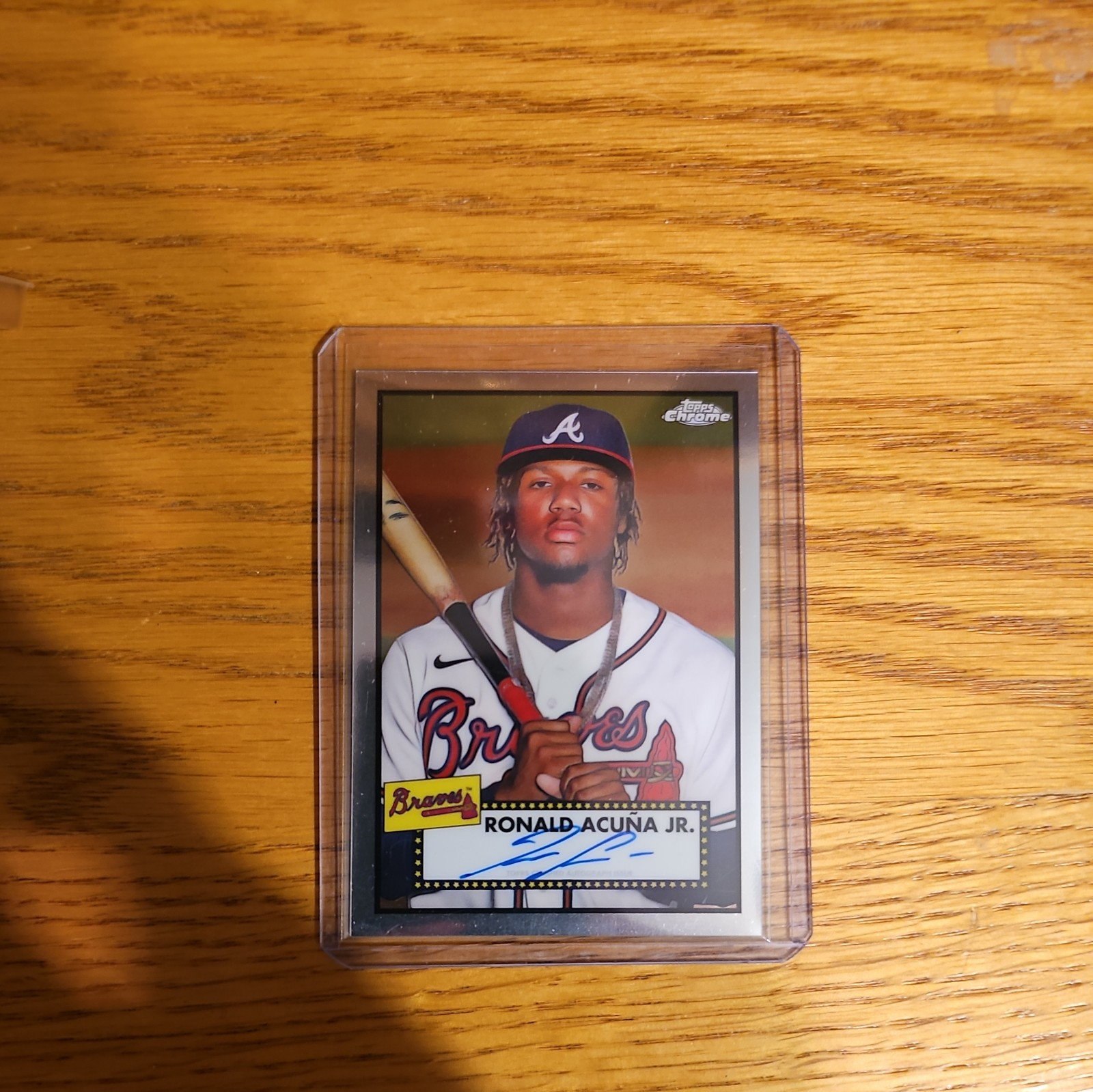 2021 Topps Chrome Baseball Platinum Anniversary Edition Ronald Acuna Jr Auto