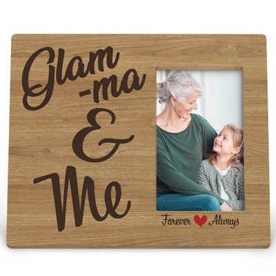 GlamMa And Me Picture Frame Gift For Grandma Grandkids 4x6 Inch Photo