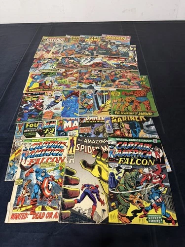 27 Vintage Marvel Comics Lot (1968–1974) Spider-Man #67 Daredevil #100 Capt. Am.