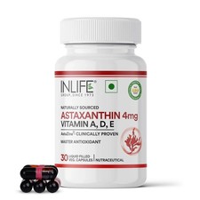 INLIFE Astaxanthin 4 mg Supplement AstaZine | Natural Antioxidant - 30 Cap