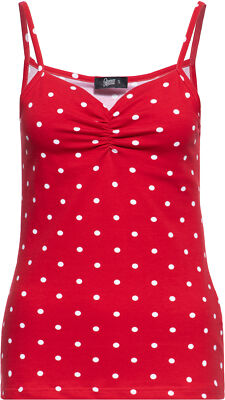 Queen Kerosin »POLKA DOT« Sweetheart PUNKTE Spaghettiträger 50s TOP Rockabilly