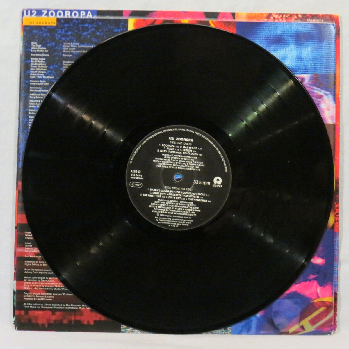 U2 ‎– Zooropa 1993 UK Limited Edition vinyl LP NM Brian Eno | eBay