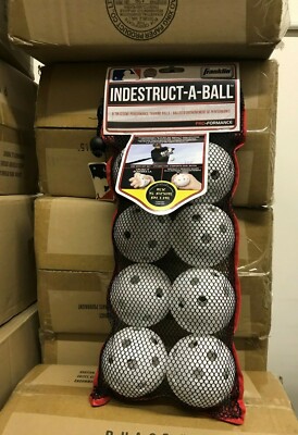 FRANKLIN  INDESTRUCT-A-BALL White FOUR 8 PACKS 32 balls sealed case 50% off $46