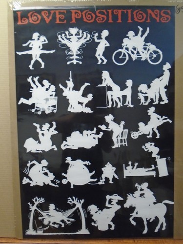 vintage Love Positions original funny 1998 poster 7745
