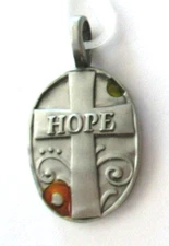 oval cros hope PENDANT CHARM faith jewelry Ganz unisex teen youth group