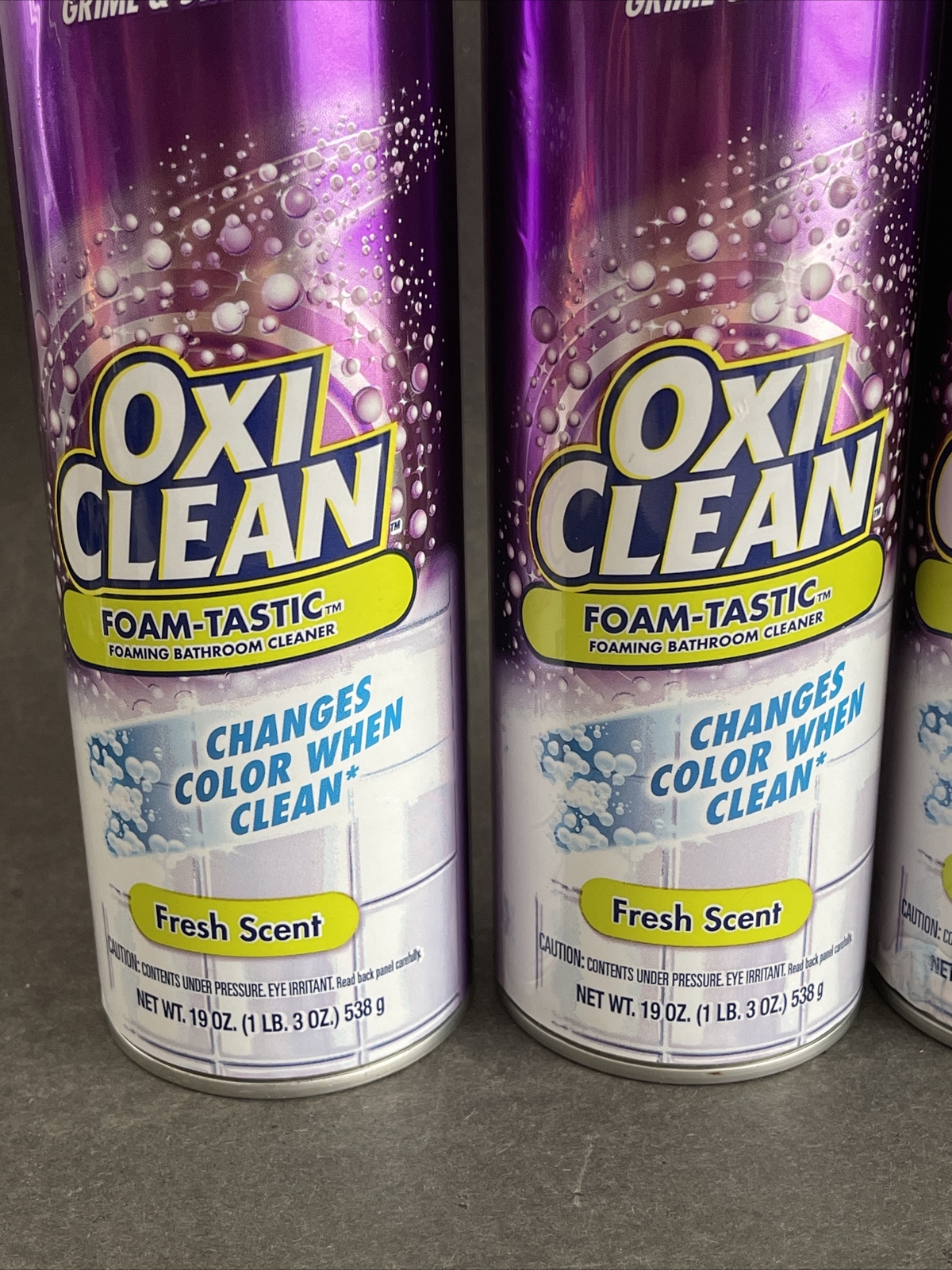 Lot of 3 Kaboom Foam Tastic Bathroom Cleaner Fresh Scent Oxi Clean