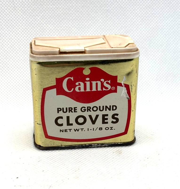 Cains Coffee Co Pure Ground Cloves Vintage Spice Tin