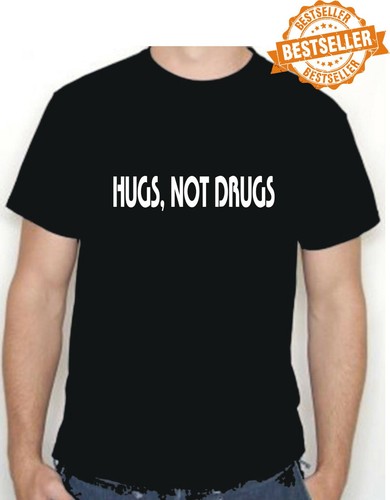 HUGS NOT DRUGS / T-shirt / Tee / Peace / Happy / Festival / RAVE / Xmas / S-XXL - 第 1/12 張圖片