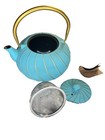 Blue Cast Iron Teapots 3 Cups