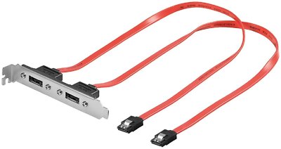 ATX Slotblech SATA auf 2x eSATA II 1,5GB/3GB/6GB  #c561