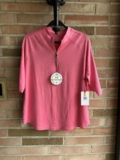 TAIL PINK QUARTER ZIP SUN PROTECTION SPF 50 SHIRT SIZE XL