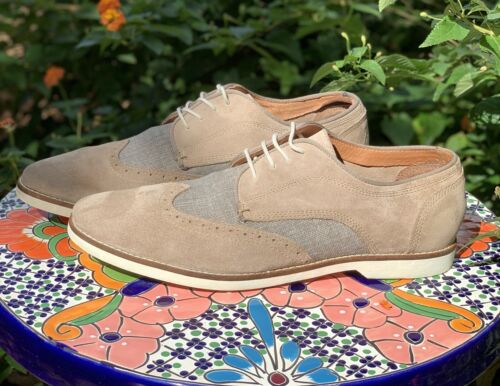 Venturini Men’s Shoes Lucca Taupe Leather Upper & Sock Lace Up EUC Size US 12 M - Picture 3 of 6